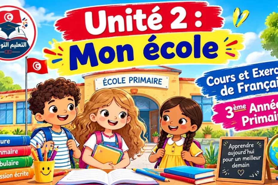Unité 2 : Mon école Cours et Exercices de Français 3ème Année Primaire 1 1d44609c 475d 4820 afbc 9f36d9749de8