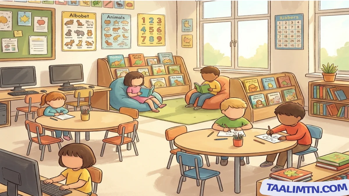 Unité 2 : Mon école Cours et Exercices de Français 3ème Année Primaire 4 Les coins et espaces de la classe et de la bibliothèque