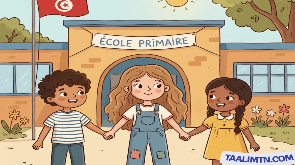 Unité 2 : Mon école Cours et Exercices de Français 3ème Année Primaire 3 Elyssa et ses camarades devant leur école primaire