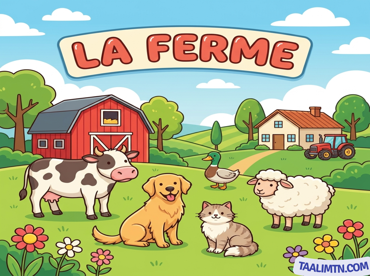 Évaluation de fin de l’unité 5 : Mes amis les animaux ! – Français 3ème Année Primaire