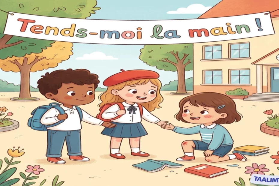Module 4 : Tends-moi la main ! Cours et Exercice de Français – 4ème Année Primaire 1 m4 secours entraide