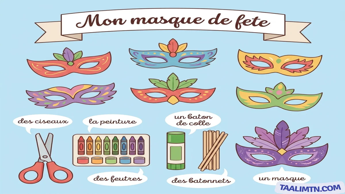 Mon masque de fête en français