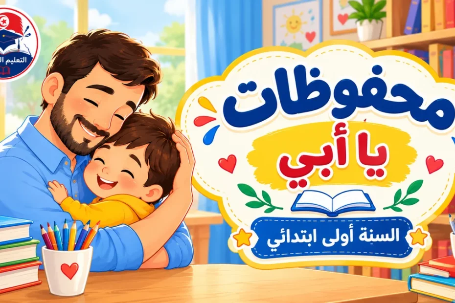 محفوظات "يَا أَبِي" (حُلْوُ المُحَيَّا) السنة الأولى إبتدائي 3 mon pere