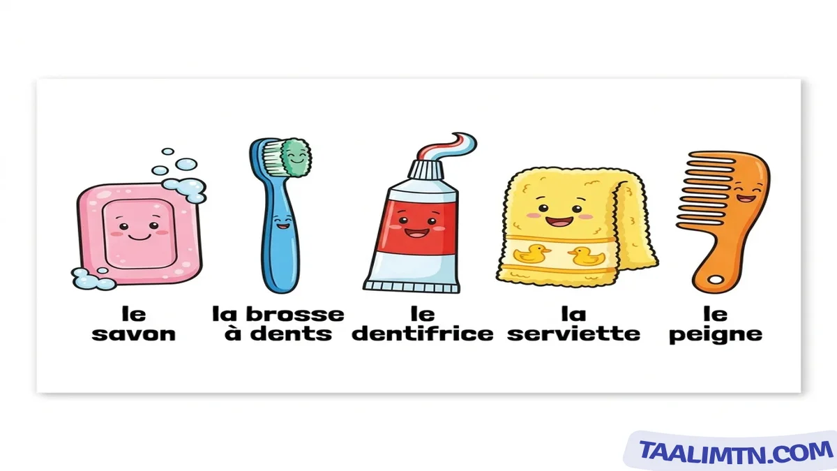 Les objets de toilette et de soins corporels