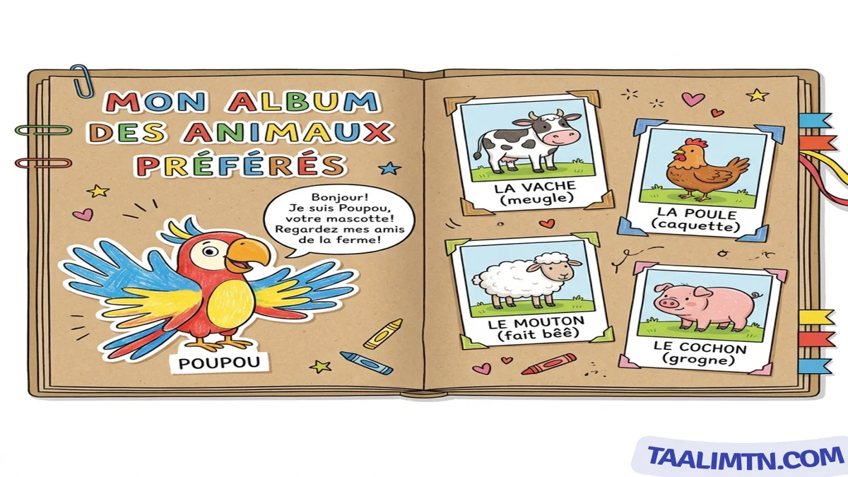 Projet d'album des animaux préférés en français