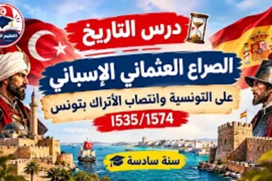 درس التاريخ : الصراع العثماني الإسباني على البلاد التونسية وانتصاب الأتراك بتونس (1535 - 1574) - السنة السادسة ابتدائي 29 siraa othmani isbani tunisia 1