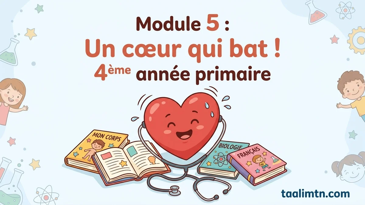 Module 5 : Un cœur qui bat ! Cours et Exercice de Français – 4ème Année Primaire