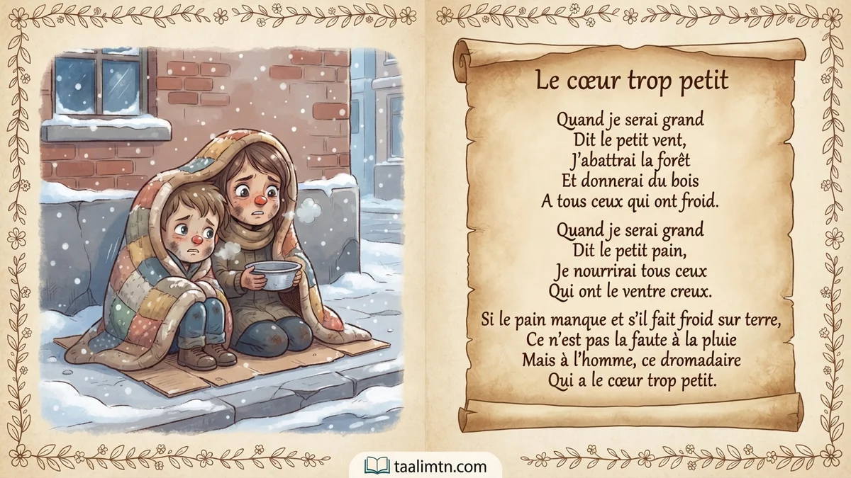 Le cœur trop petit – Poésie expliquée pour la 3ème année primaire 2 Poésie Le cœur trop petit - 3ème année primaire