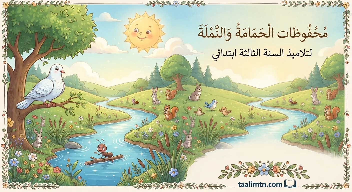 محفوظات الحمامة والنملة السنة ثالثة ابتدائي تحميل PDF