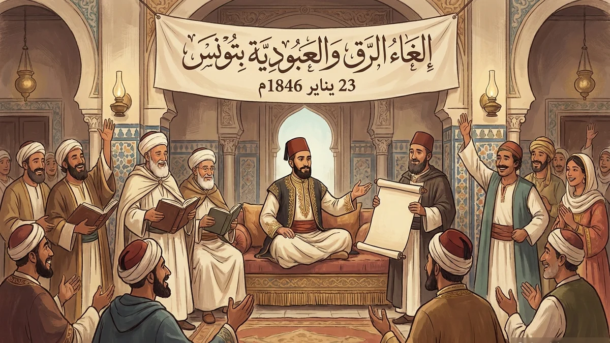 مرسوم إبطال العبودية وإلغاء الرق بتونس في 23 يناير 1846م