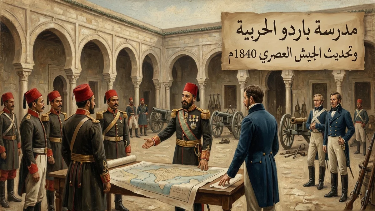 مدرسة باردو الحربية وتأسيس النواة الأولى للجيش التونسي العصري سنة 1840م