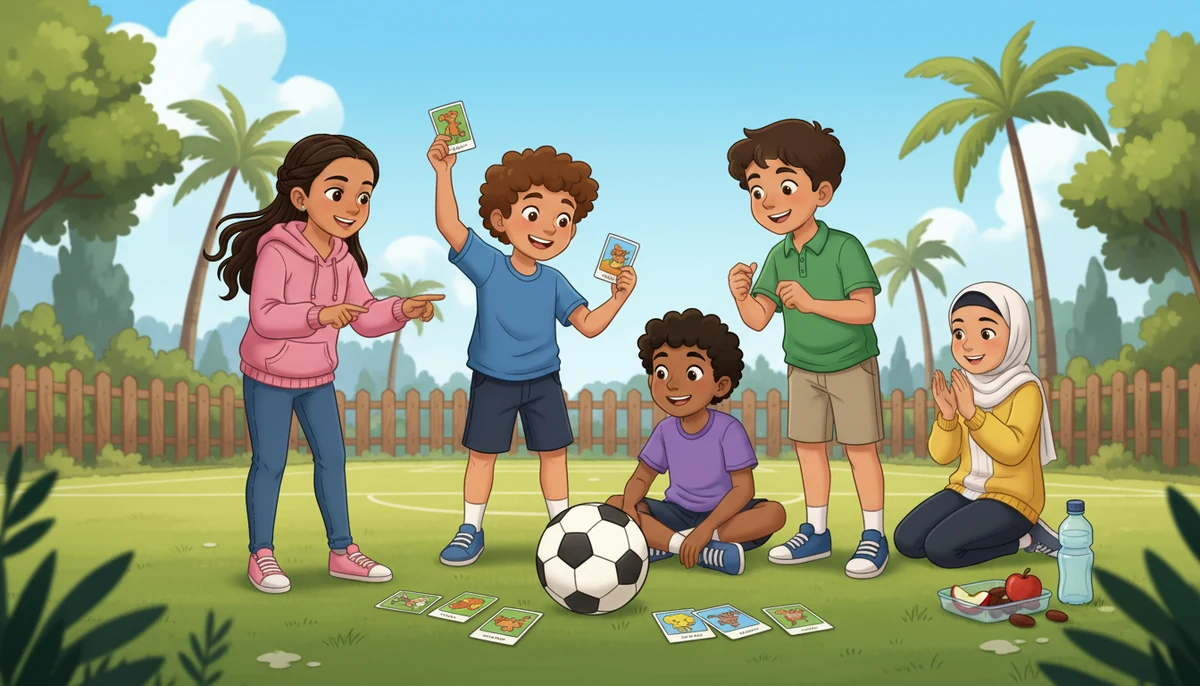 Module 6 — Être en forme et mieux se porter français 6ème année primaire 3 Des enfants jouent au football après avoir terminé une collection d’images.