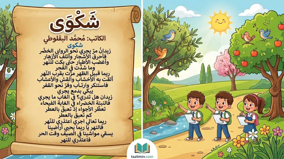 محفوظات شكوى السنة الثالثة ابتدائي