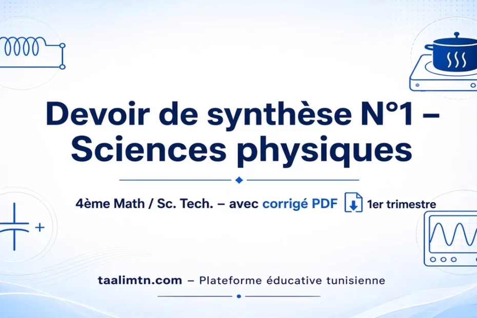 devoir synthese physique 4eme tri 1 2