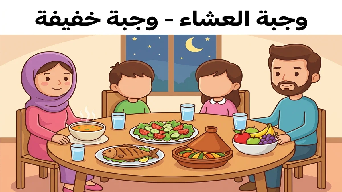 مكونات وجبة العشاء الخفيفة