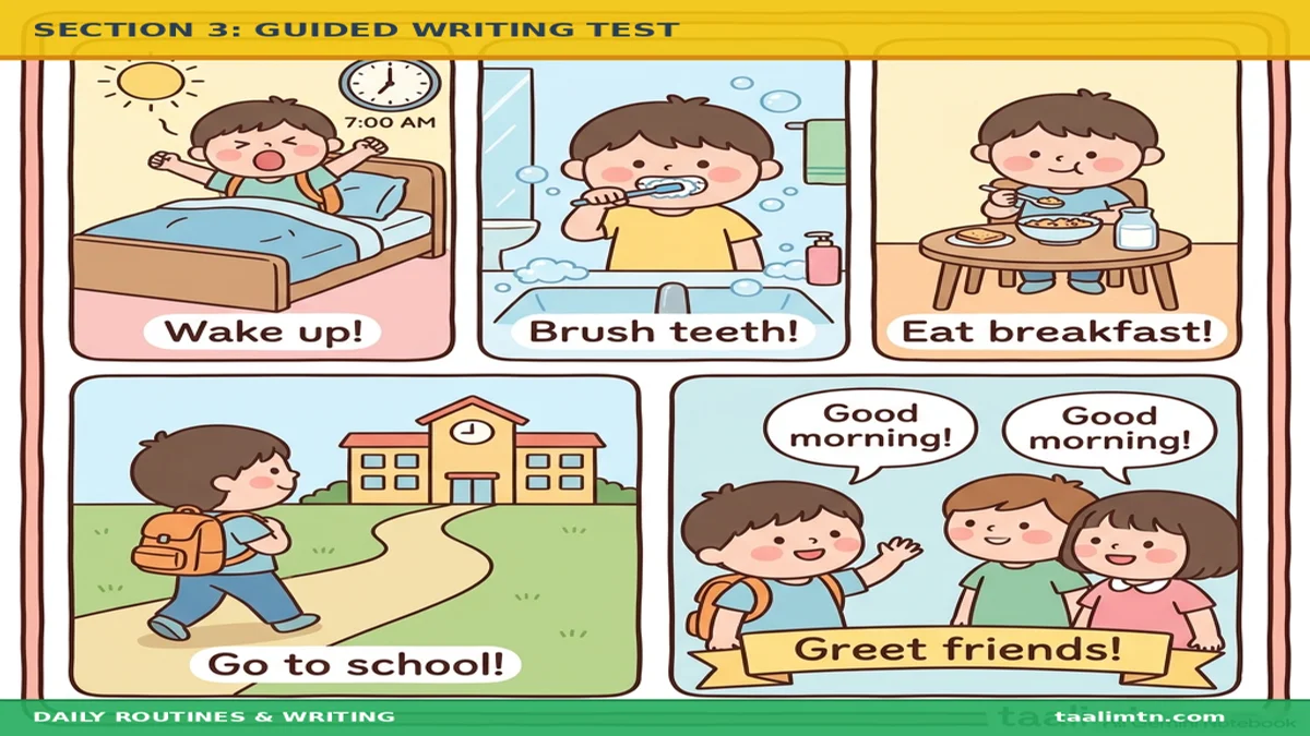 Guided Writing Test Section 5 - Grade 5 English Unit 1 - taalimtn.com
