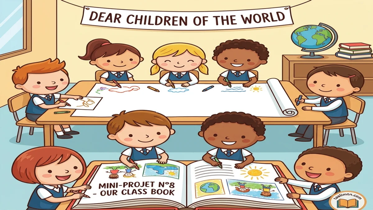 Évaluation du module 10 : Des enfants du monde ! – 4ème Année Primaire 4 Projet de production écrite Rédiger un message aux enfants du monde - taalimtn.com