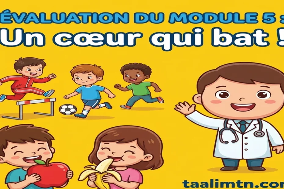 Évaluation du module 5 : Un cœur qui bat ! – 4ème Année Primaire 1 eval m5 featured main