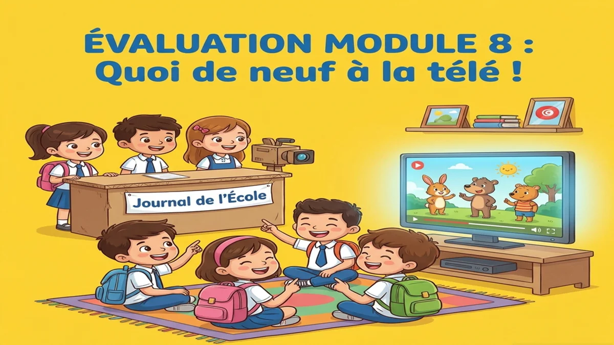 Évaluation du module 8 : Quoi de neuf à la télé ! – 4ème Année Primaire