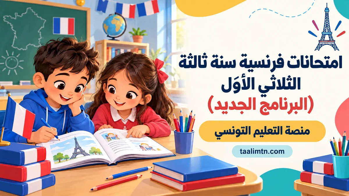 اختبارات الفرنسية سنة ثالثة الثلاثي الاول البرنامج الجديد