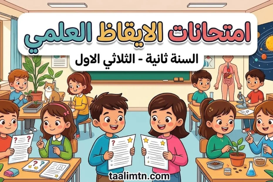 امتحان إيقاظ علمي سنة ثانية ابتدائي الثلاثي الأول مع الاصلاح 1 examen science 2 annee primaire 1 tri 8888 1