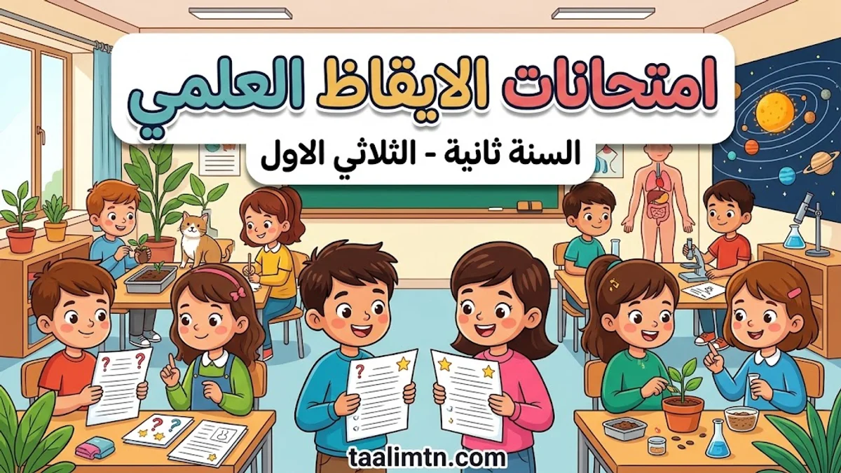 امتحان إيقاظ علمي سنة ثانية ابتدائي الثلاثي الأول مع الاصلاح