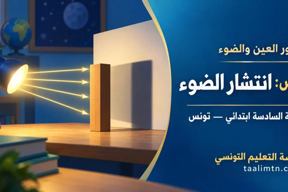 درس انتشار الضوء محور الضوء علوم سنة سادسة ابتدائي 9 eye-light-propagation pri (1)