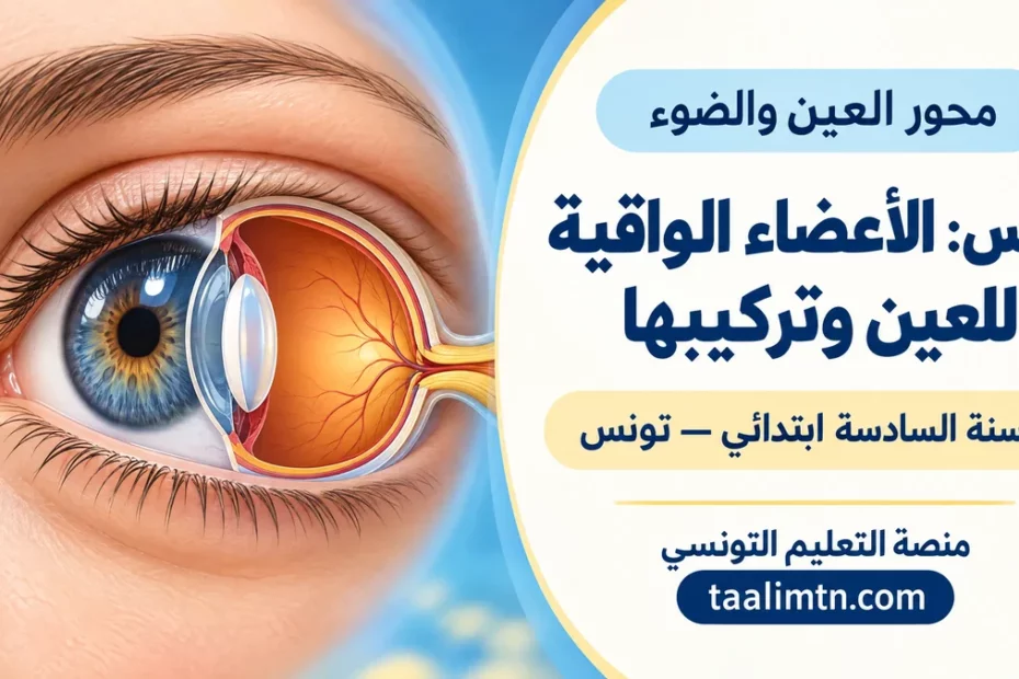 درس الأعضاء الواقية للعين وتركيبها سنة سادسة - محور العين 11 eye-protection-lesson 11 (1)