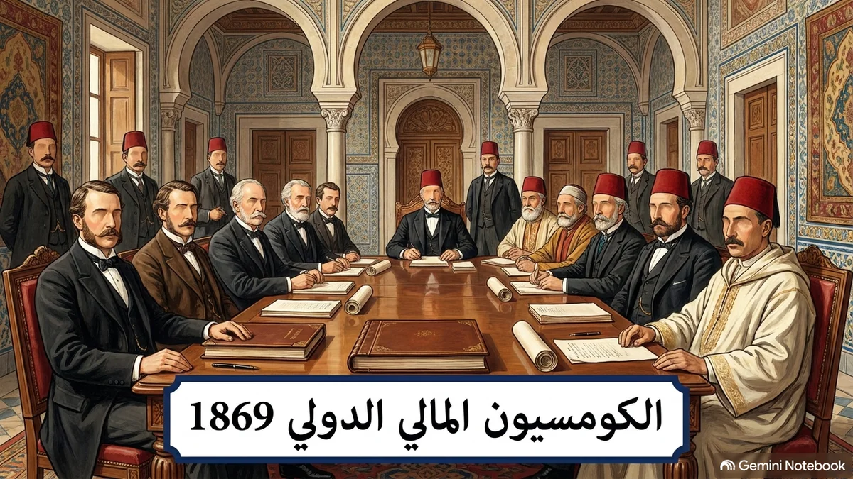 اجتماع وزراء الباي مع الدبلوماسيين الأوروبيين وتأسيس الكومسيون المالي الدولي 1869م