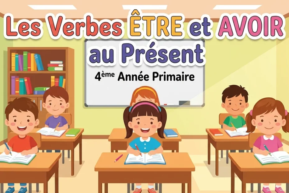 Les Verbes ÊTRE et AVOIR au Présent de l'Indicatif - 4ème Année Primaire 2 french verbs cover