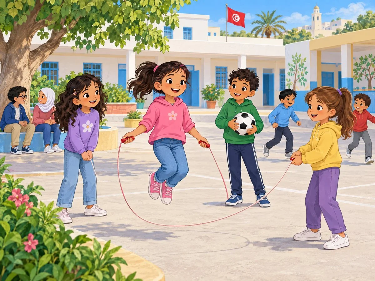 معاينة نموذج الكتابة والمفردات عن وقت الاستراحة