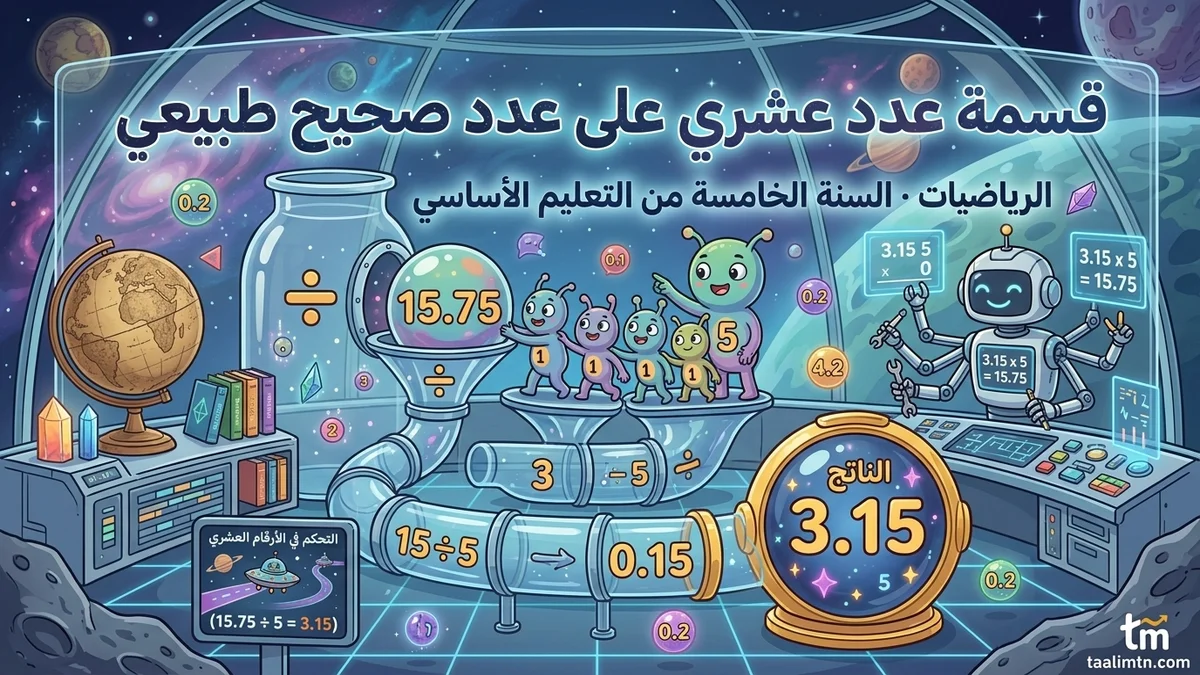 قسمة عدد عشري على عدد صحيح طبيعي | السنة الخامسة ابتدائي
