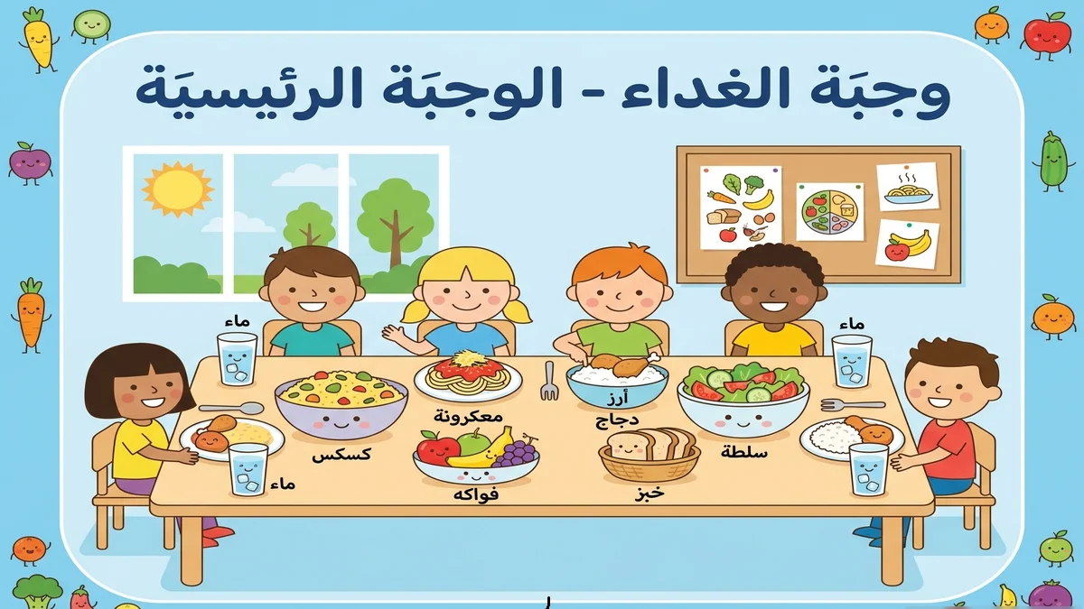 مكونات وجبة الغداء الرئيسية