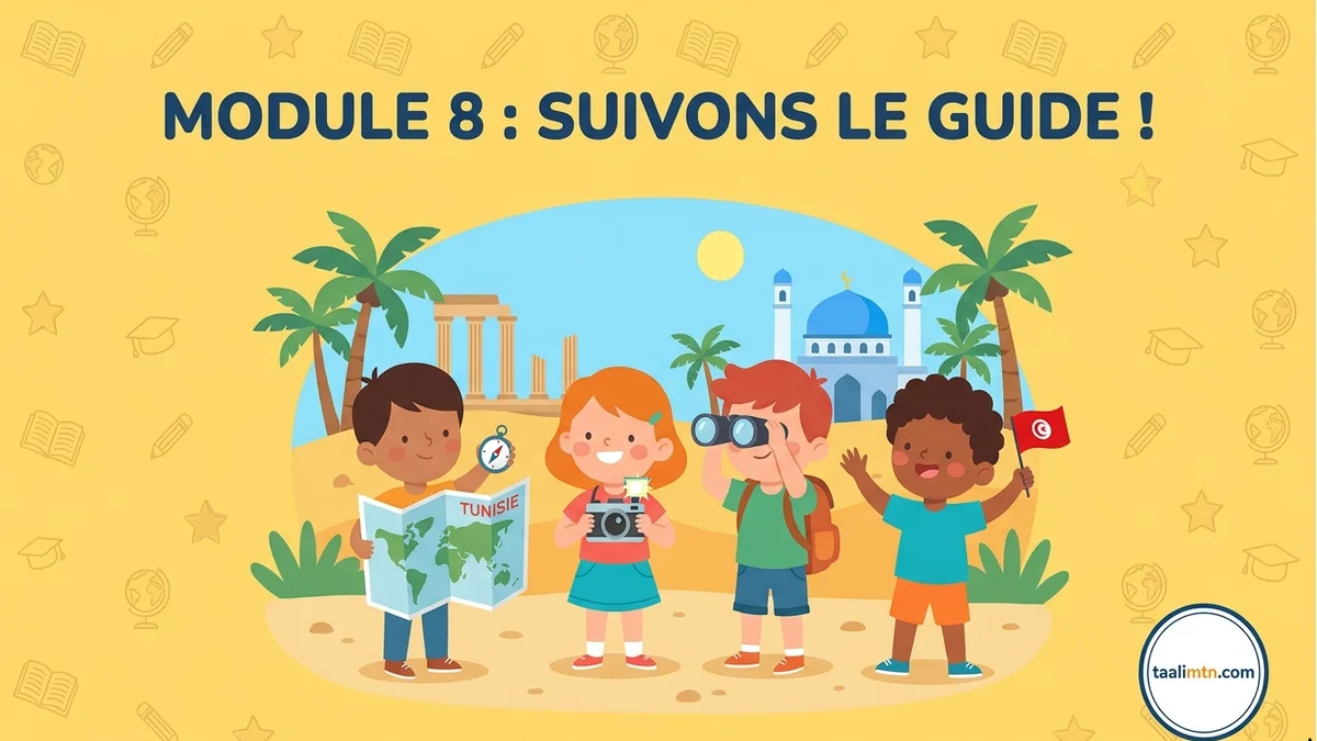 Module 8 : suivons le guide ! Cours et Exercice de Français – 4ème Année Primaire