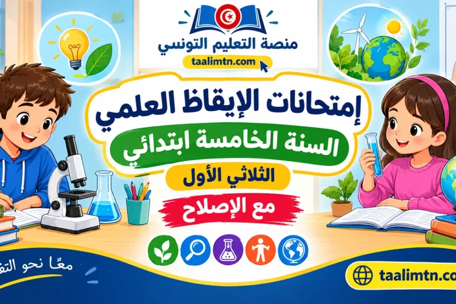 إمتحانات إيقاظ علمي سنة خامسة الثلاثي الاول